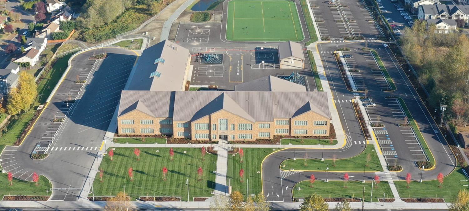 Drone view of Lea Hill