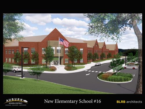 Elementary 16 Front of Building Rendering 