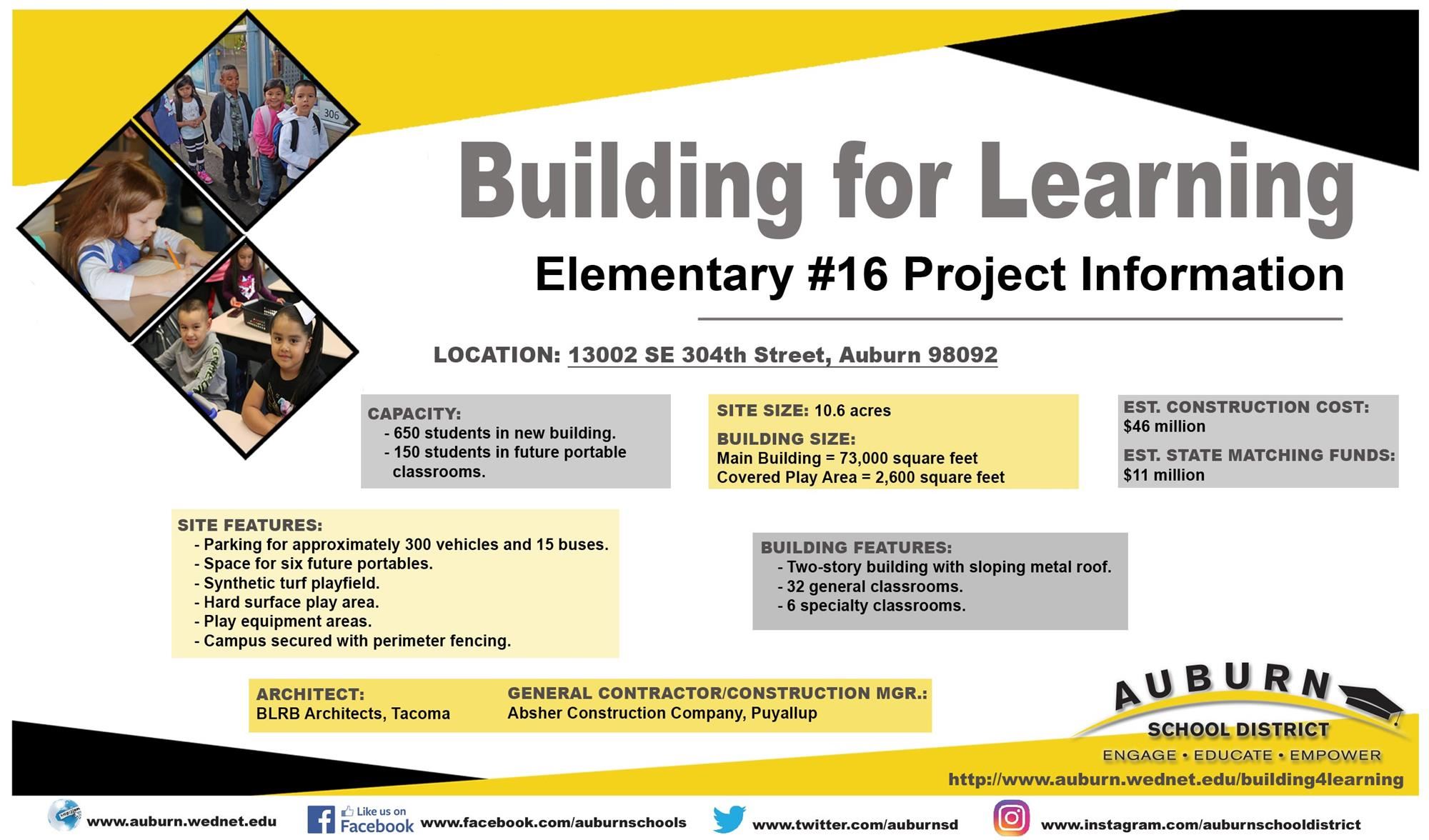 Elementary #16 Project Information for Building and Site 