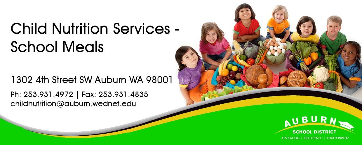 CNS Web Banner - Children with fruit, vegetables and breads.  
