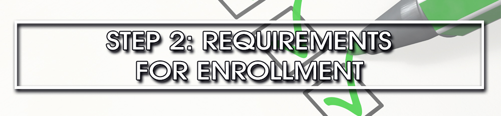 Step 2 Requirements for Enrollment Web Banner 