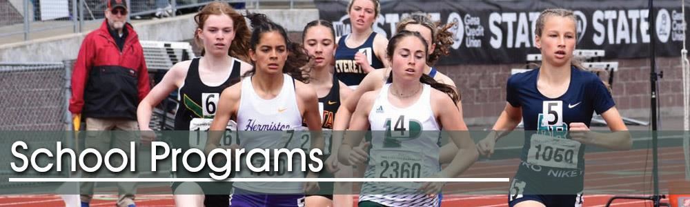 School Programs Web Banner - ARHS student participating in State girls' track.