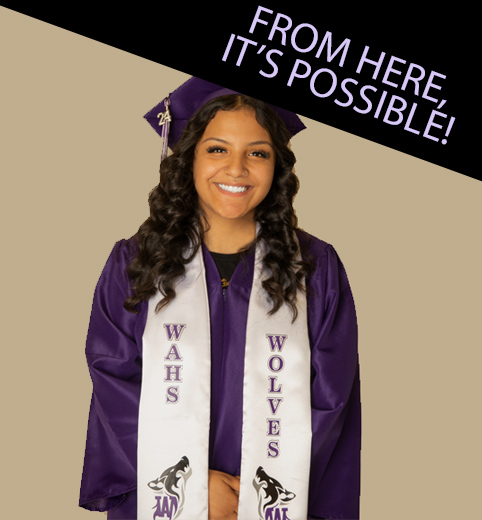 From Here, It's Possible! - Image of female West Auburn graduate.